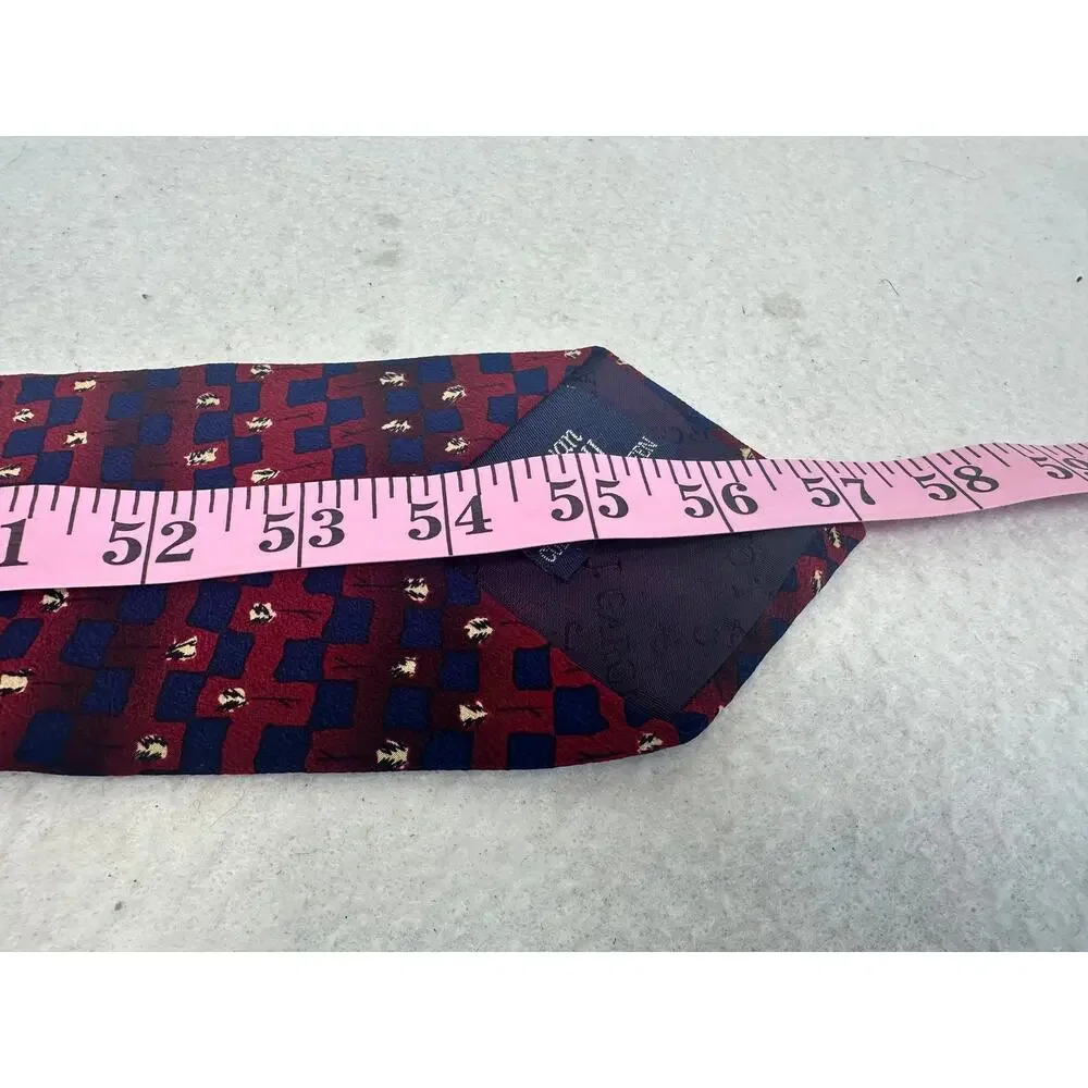 Jerry Garcia Red Blue Banyan Trees II 100% Silk Tie